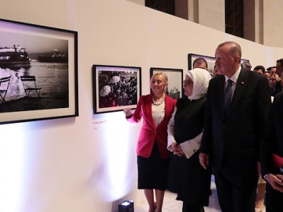 Erdogan opens Ara Guler's exhibition in New York