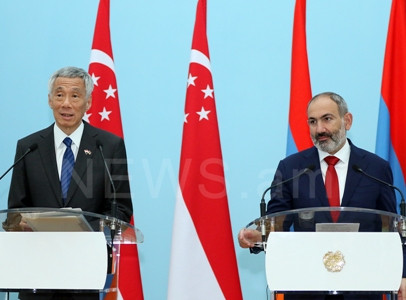 Armenia, Singapore PMs hold joint press conference in Yerevan