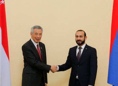 Armenia Parliament Speaker receives Singapore PM