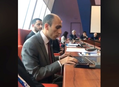 Artsakh Ombudsman speaks during "gray zones" discussion at the PACE