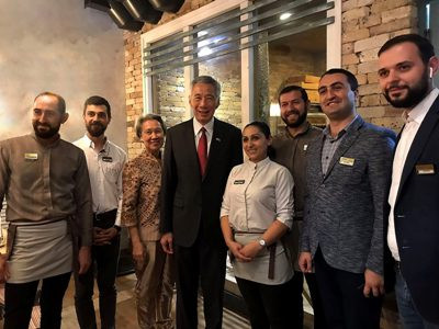 Singapore delegation tastes Armenian foods and likes ghapama, gata and dolma