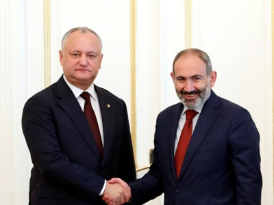 Pashinyan to Dodon: We must work to strengthen Armenian-Moldovan political ties