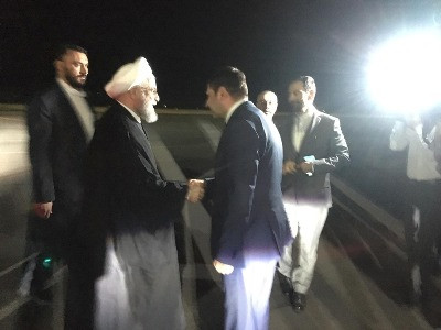 Suren Papikyan sees Iran President off at Zvartnots International Airport (PHOTO)