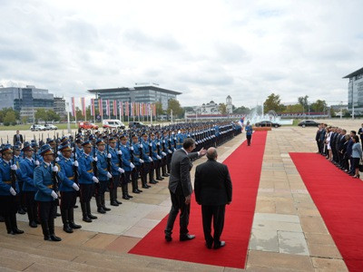 Armenia President’s official welcoming ceremony held at Serbia palace