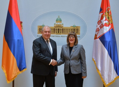 Armenia President meets with President of Serbian National Assembly