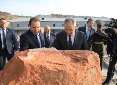 Russian, Armenian defense ministers attend groundbreaking ceremony for new military-sport school