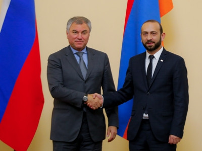 Armenian parliament speaker meets Russian State Duma chair