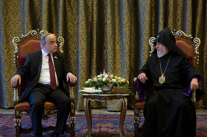 Catholicos of All Armenians receives head of Parliament of Tajikistan