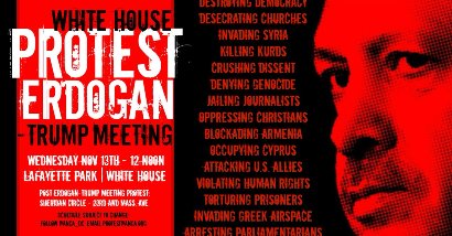 ANCA organizes protest rally over Erdogan’s meeting with Trump in Washington