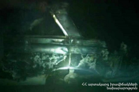 Արմավիրում ավտոմեքենա է այրվել