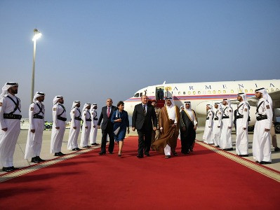 President of Armenia arrives in Qatar on official visit (PHOTOS)