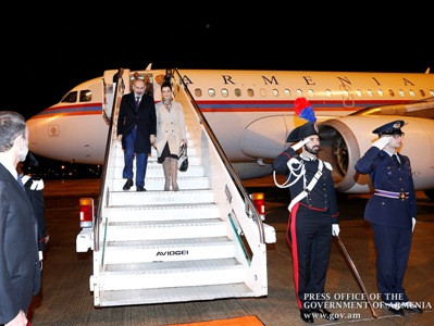 Armenian PM arrives in Rome
