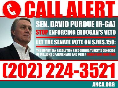 Senator David Purdue blocks Armenian Genocide Resolution