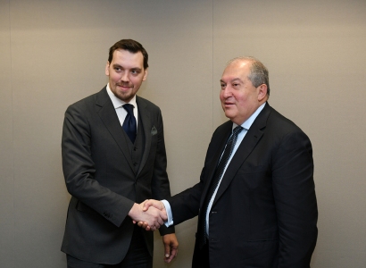 Armenia President, Ukraine PM discuss issues on bilateral agenda