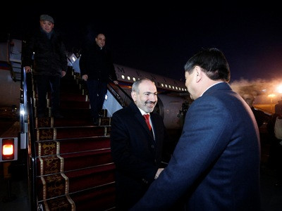Armenia PM arrives in Kyrgyzstan on working visit (PHOTOS)