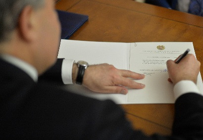 Armenia President signs laws regulating civil, criminal and criminal procedure sectors