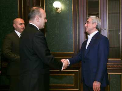 Ex-Armenia president meets with Italy ambassador (PHOTO)