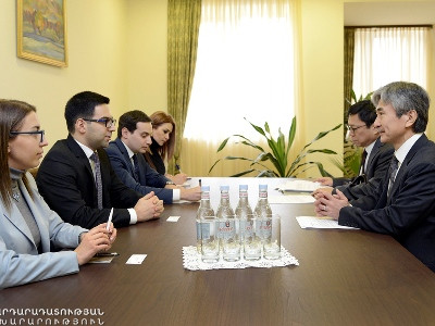Armenia Minister of Justice receives Ambassador of Japan