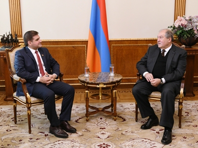 Armenia President receives independent MP Arman Babajanyan