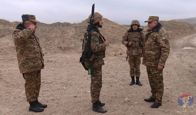 Artsakh state minister and army commander visit military positions