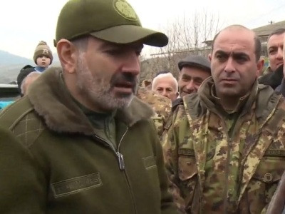 Armenia's Pashinyan arrives in Koti village