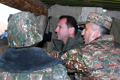 Armenian Defense Minister visits one of Artsakh military units