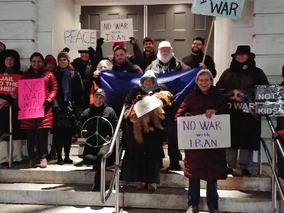 US peaceful protests against war with Iran