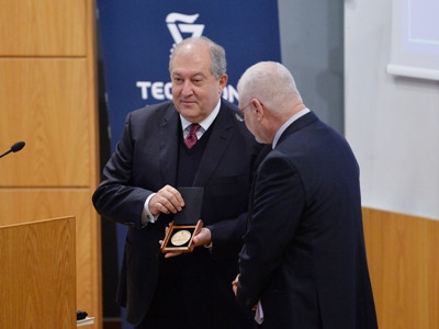 Armenia President in Israel, visits Technion