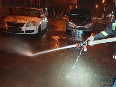 Սեբաստիայի փողոցում «Hyundai Sonata»-ն այրվել է (ֆոտո)