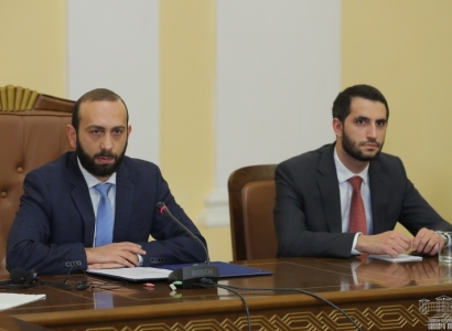 Armenia Parliament Speaker just ended meeting with Ambassadors in parliament (PHOTOS)