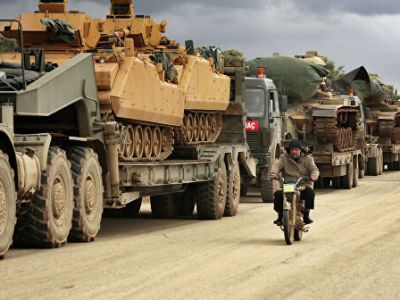 Turkey sends armored vehicles and self-propelled artillery to Idlib