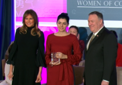 Armenia journalist receives award from Mike Pompeo, Melania Trump