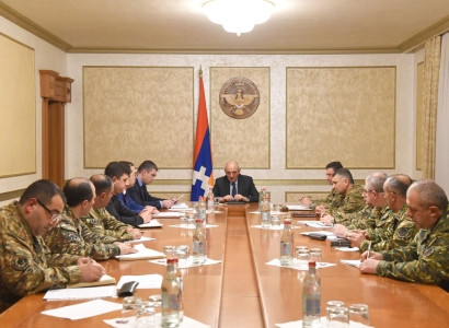 Artsakh president discusses mesaures to prevent coronavirus spread in army