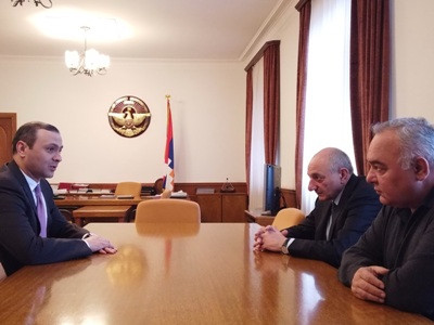 Karabakh President receives Armenia Security Council Secretary