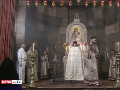 Սուրբ Հարության Ճրագալույցի Պատարագը Սուրբ Գայանե վանքում