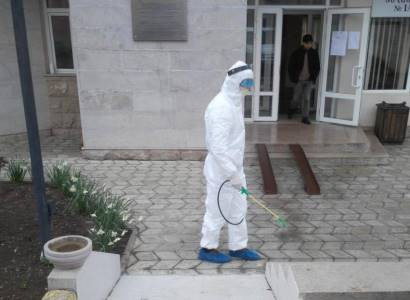 Polling stations being disinfected ahead of 2nd round of presidential elections in Artsakh