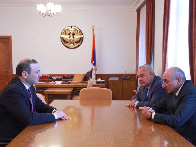 Karabakh President, Armenia Security Council Secretary discuss cooperation in security sector
