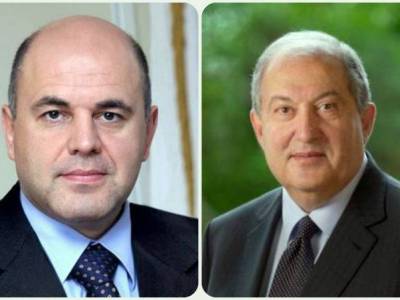 Armenian President wishes speedy recovery to Russian PM who tested positive for COVID-19