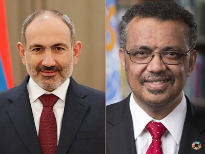 Armenia PM has telephone conversation with World Health Organization chief