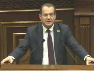 Armenian opposition MP: Investments have decreased by almost 2 times compared with 2017