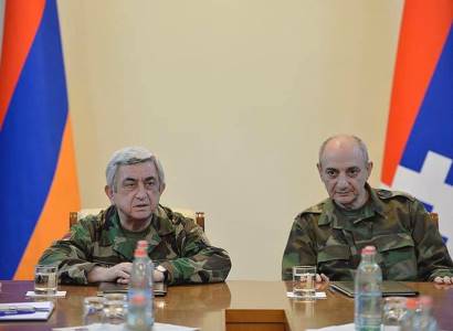 Armenia ex-President Sargsyan congratulates Artsakh President on Triple Holiday