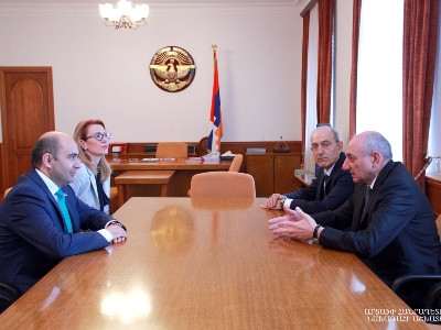 Artsakh president receives Bright Armenia party head