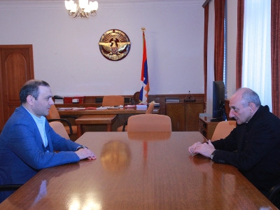 Artsakh President receives Armenia Security Council Secretary