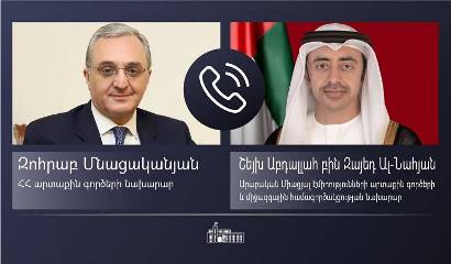 Armenia, UAE FMs hold phone talks