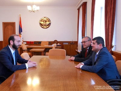 Artsakh President Arayik Haroutyunyan receives Armenia Parliament Speaker