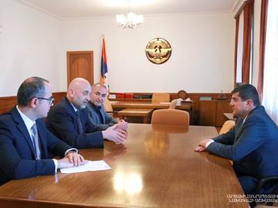 Artsakh President Arayik Haroutyunyan receives AGBU representatives