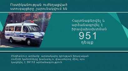 Հունիսի 20․ Ոստիկանության ուժեղացված ստուգայցերը շարունակվում են. մեկ օրում՝ իրավախախտման 951 դեպք
