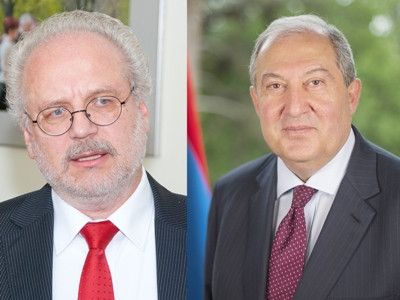 Երկու երկրները համագործակցության լուրջ ներուժ ունեն. Արմեն Սարգսյանը հեռախոսազրույց է ունեցել Լատվիայի նախագահի հետ