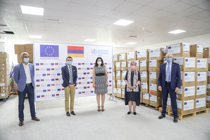 Եվրոպական միությունը և ԱՀԿ-ն ՀՀ-ին տրամադրել են անհրաժեշտ պարագաներ՝ բուժաշխատողների համար (ֆոտո)
