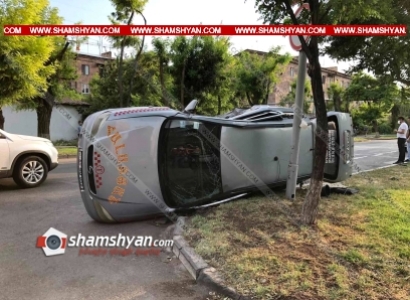 Խոշոր ավտովթար Երևանում․ բախվել են BMW-ն ու Opel-ը, վերջինս կողաշրջվել է․ կա վիրավոր